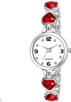 COSMIC SILVER CHAIN RED STONE ANALOG WATCH 705 Analog Watch  - For Women