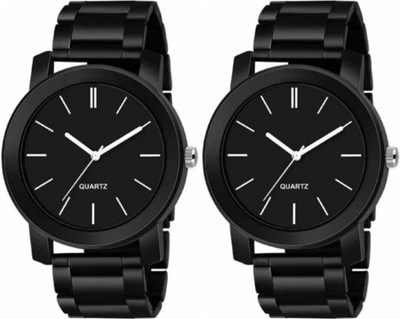 Vtrack Vtrack's Speed Breaker Belt All Black Watch Combo Pack Of 2 Analog Watch  - For Men