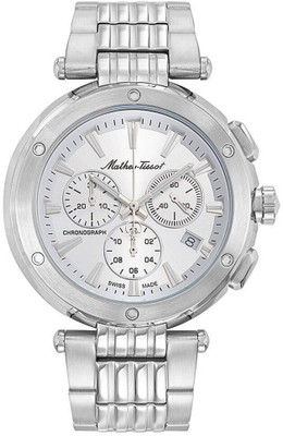 Mathey-Tissot H912CHAI Swiss Made Neptune Chrono White Dial Analog Watch  - For Men