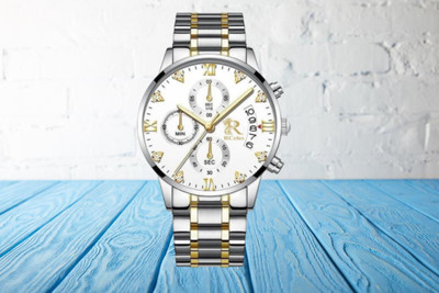 RCeles Analog-Premium Version White RCELES-White Chronograph WristWatch with Date Elegance Meets Functionality Analog Watch  - For Men