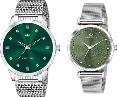 CRESTELLO CRCM-001-134-GRN Analog Watch  - For Couple