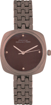 French Connection Fayvora Fayvora Textured Brown Square Dial | Analog Watch For Women's Analog Watch  - For Women