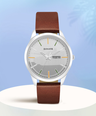 SONATA 7146SL06 IAF Gents Analog Watch  - For Men