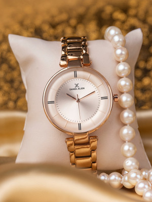 DANIEL KLEIN Rose Gold Analog Watch  - For Women