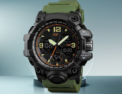 Felizer 1327 Dual Time 1327 Green New Arrival Designer Sporty Look Analog-Digital Watch  - For Men