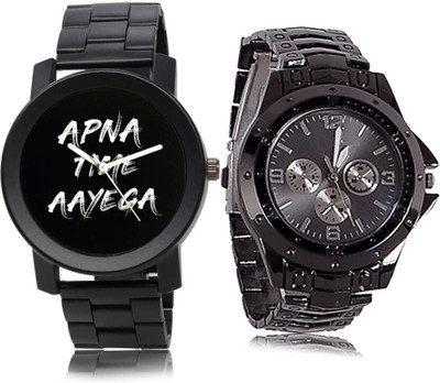 Scepter Black Rosra & apna time ayega chain Analog Watch  - For Men