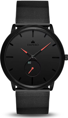 EMPERO E303 Slim Piece Working Chronograph Watch For the Black Lover Analog Watch  - For Men