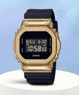 CASIO GM-5600G-9DR G-SHOCKGold Ip Dial Black Resin Strap Digital Watch  - For Men