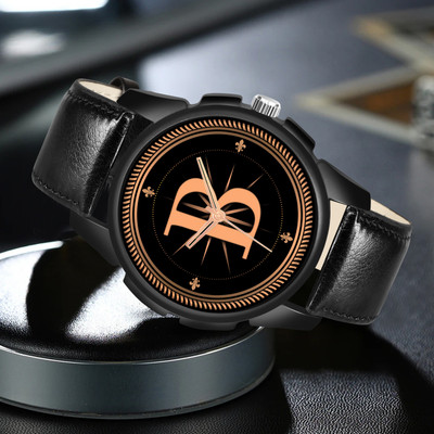 RobinXX ALPHA-B-J16-BLK-L-1 Alpha Heritage Collection A Black Strap Watch for Man & Boys Analog Watch  - For Men