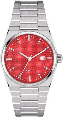 NITYA RED DRM PE Elegant Design Analog Wrist Watch For Boys/Men Day & Date Function Watch With Red Dial Analog Watch  - For Men