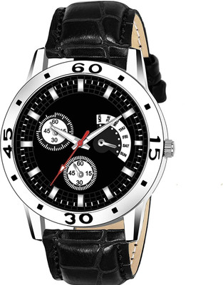 SHURAI All Black|Leather Avio watch|Stylish Analog Watch  - For Men