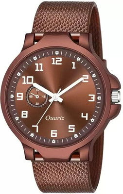CRESTLON Men New Look Round Dial Attractive PU Belt Men New Look Round Dial Attractive PU Belt Analog Watch  - For Men