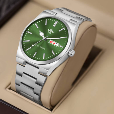 EDDY HAGER EH-289-Green Day and Date Display Analog Watch  - For Men