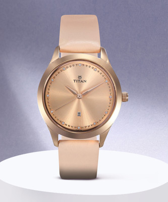 Titan NN2570WL01 LPURP Fashion Basics Analog Watch  - For Women