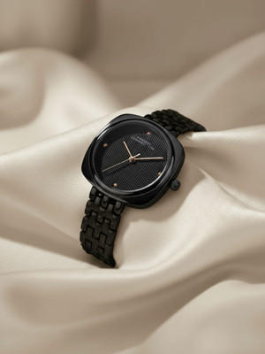 French Connection Fayvora Fayvora Textured Black Square Dial | Women's Black Analog Watch Analog Watch  - For Women