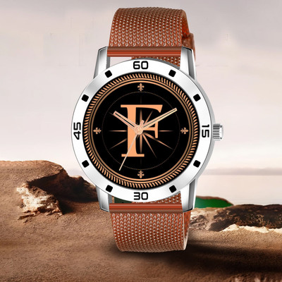 FEMEO Alpha Heritage Collection F Brown Strap Watch for Man & Boys Analog Watch  - For Men