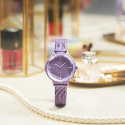 Fastrack Vyb Aurora Lilac Dial Lilac Strap Analog Watch  - For Women