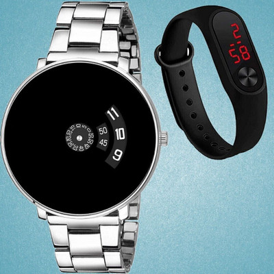 RareEagle Padu White Dial Free Red LED Paidu Black Dial Free Red LED Watch stylish Paidu Combo fashion And Mens $ Women Analog Watch  - For Men & Women