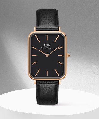 DANIEL WELLINGTON Quadro Quadro Pressed Sheffield Black color Square - 36 mm diameter Analog Watch  - For Women