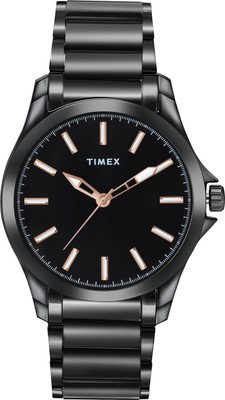 TIMEX TWTG58SMU04 Black Round Brass Dial Analog Watch  - For Men