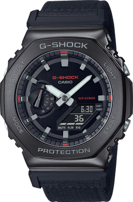CASIO GM-2100CB-1ADR G-SHOCK Black Ip Dial Cloth Band Analog-Digital Watch  - For Men