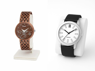 HPWATCH 3 brown1_7HPWTCH01 Modern Minimalist Black Dial Silicone Strap Analog Watch Analog Watch  - For Men & Women