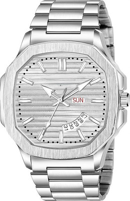 RS TRADER CO LUXURY FASHION DIAL STAINLESS STEEL SILVER CHAIN SRA TRANDY WATCH LUXURY FASHION DIAL STAINLESS STEEL SILVER CHAIN SRA TRANDY WATCH Analog Watch  - For Men