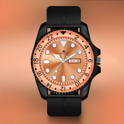 EMPERO EAB205 Magnetic Silicone Straps Day & Date Display Analog Watch  - For Men