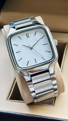KNOWZ DRM0028 Minimalist Eddy Square Dial Men's Watch with Stainless Steel Strap Analog Watch  - For Boys