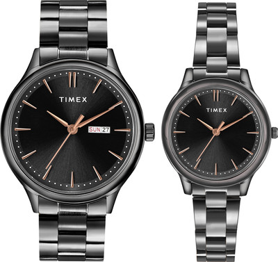TIMEX Black Dial Watch Gift Set Analog Watch  - For Men & Women