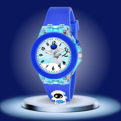 Scarter Stylish Blue Dial Multicolor Light 3D Space Character Analog Watch  - For Boys & Girls
