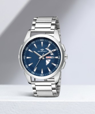 METRONAUT Elegant Blue Dial Round Shape Day & Date Functioning Stainless Steel Bracelet Premium Watch for Men/Boys Analog Watch  - For Men