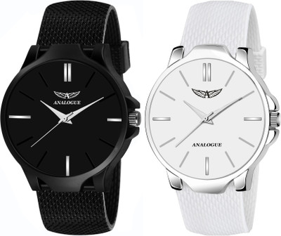 ANALOGUE Combo of 2 | Silicon Mesh Straps | 1 Year Warranty | Boys Series Analog Watch  - For Men