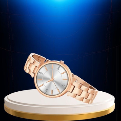 Krunesh Ladies watch Trendy White Dial Rose Gold Strep Party Weding Analog Watch For Girls & Women Analog Watch  - For Women