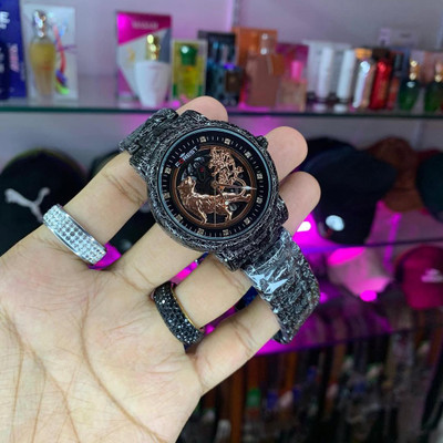 ELEVATE Antique FOREST LUXURY FASHION LION BLACK Analog Watch  - For Men