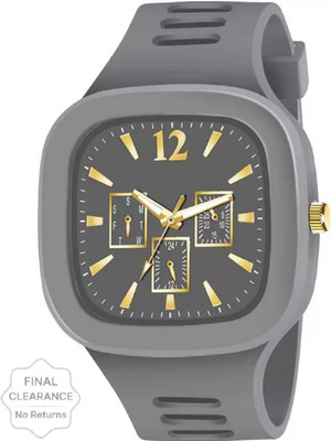 SKYZONE Square Dial Silicone Strap Gift Watch For Boys Skz-046 Analog Watch  - For Men
