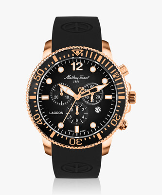 Mathey-Tissot H123CHPLN Swiss Made Lagoon Chronograph Quartz Black Dial Analog Watch  - For Men