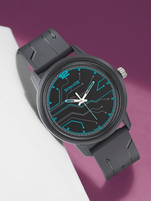 SONATA NP77085PP02W Plastic Analog Watch  - For Men