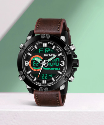 Benling Stopwatch Calendar LED Light Benling Watch Endurance Series Daily Wear Watches for Boys and Men Analog-Digital Watch  - For Men