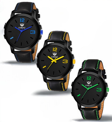 LORENZ MK-6263W13K Lorenz Set of 3 Analog Watches Combo for Men | Watch for Boys Analog Watch  - For Men