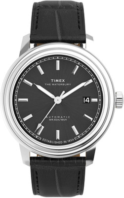 TIMEX TW2Y23000UJ TIMEX Waterbury Black Round Dial Analog Watch  - For Men