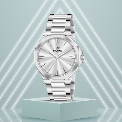 Dezine Timeless Silver Dial for Everyday Style Analog Watch  - For Men