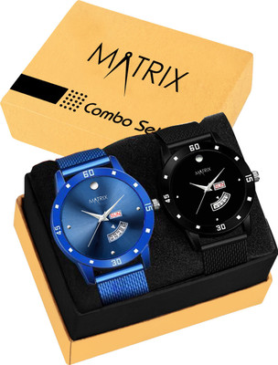MATRIX Day & Date Pair Day & Date Pair Analog Watch  - For Men & Women