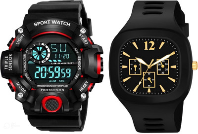 HALA SSA + Miller Stylish Combo Wrist Men Watch Ultra Watch with Alarm & Water Resist Feature Analog Watch  - For Men