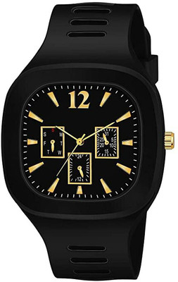Om Collection Square Dial Analog Watches with Silicon Strap square analog watch Analog Watch  - For Boys