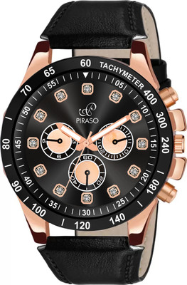 PIRASO RSSL 2026 BLACK COPPER STRAP PIRASO PREMIUM BLACK DIAL & LEATHER STRAP ANALOG WATCH FOR MEN Analog Watch  - For Men