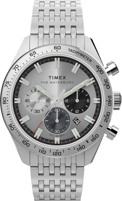 TIMEX TW2Y18700UJ TIMEX Waterbury Silver Round Dial Analog Watch  - For Men