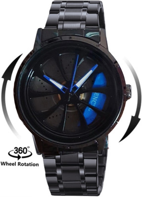 SHEEEN Spinning car rotating gyro wrist watch Car wheel watch | Spinning watch | Roatating watch | Gyro watch Analog Watch  - For Men