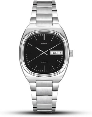 EVRGLOW Men's Square Dial Chain Watch combines contemporary design Mens Classic Chain Watch Date & Day Feature Analog Watch  - For Men
