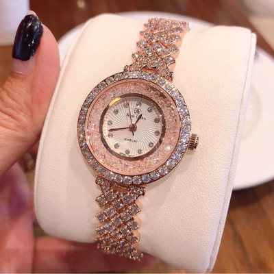 Elhify Luxury Full Diamond Quartz Watch Fashion Rhinestone This woman's quartz watch can be worn with any outfit and with any style. Analog Watch  - For Girls